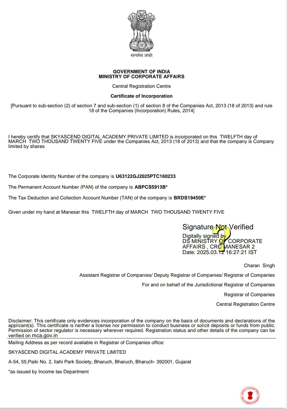 SkyAscend Digital Academy Pvt. Ltd
